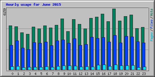 Hourly usage for June 2015
