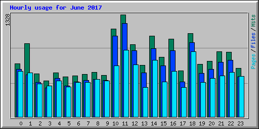 Hourly usage for June 2017