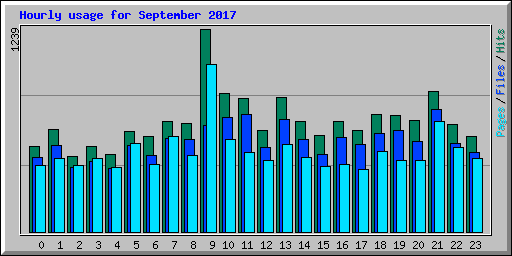 Hourly usage for September 2017