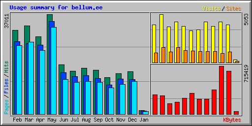 Usage summary for bellum.ee